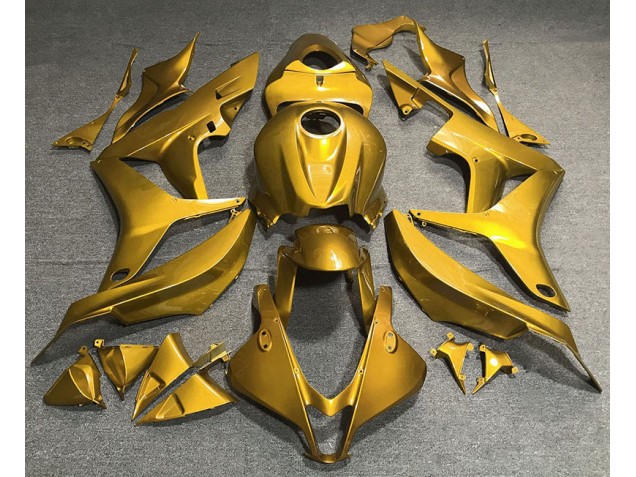 2007-2008 Glänzend Gold Plain Honda CBR600RR Motorrad Verkleidungen