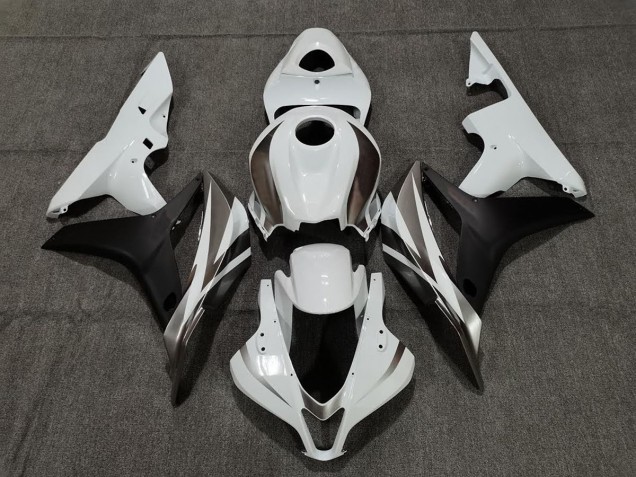 2007-2008 Weiß Graphit & Schwarz Honda CBR600RR Motorrad Verkleidungen