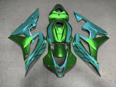 2007-2008 Grün-Blaugrün Honda CBR600RR Motorrad Verkleidungen