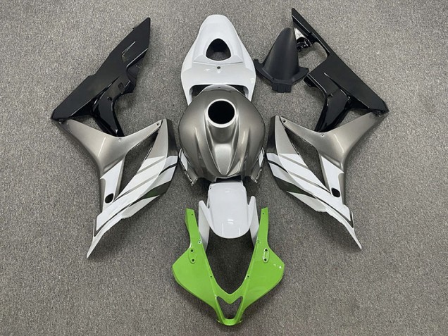 2007-2008 Grün-Weiß & Grau Honda CBR600RR Motorrad Verkleidungen
