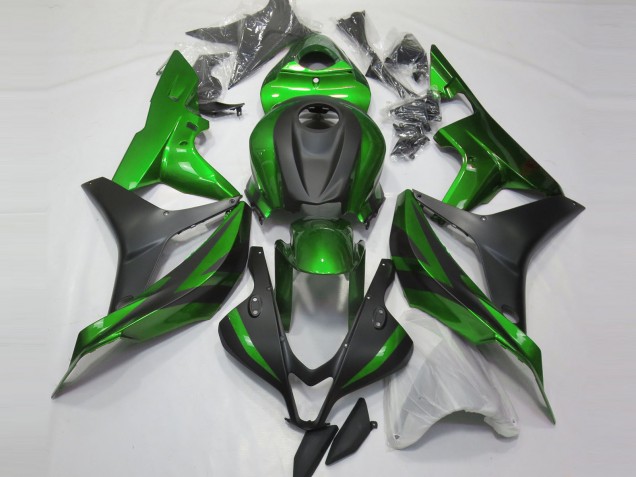 2007-2008 Grün & Matt Schwarz Honda CBR600RR Motorrad Verkleidungen 2007-2008 Grün & Matt Schwarz Honda CBR600RR Motorrad Verkleidungen