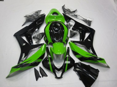 2007-2008 Kräftiges Grün & Schwarz Honda CBR600RR Motorrad Verkleidungen
