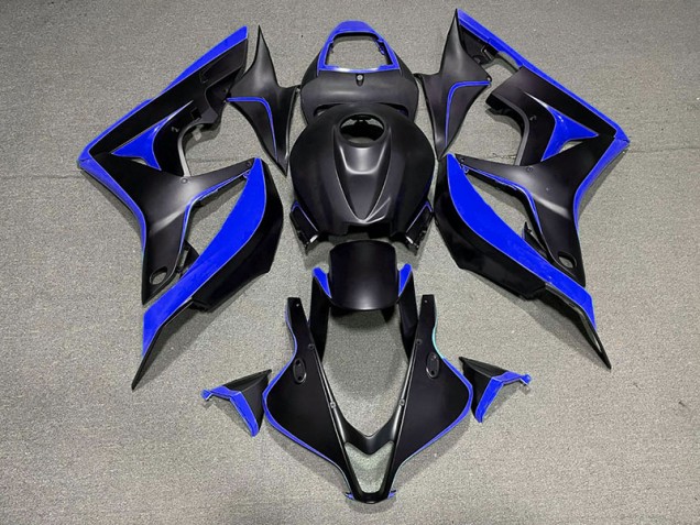 2007-2008 Matt Schwarz & Blau Honda CBR600RR Motorrad Verkleidungen 2007-2008 Matt Schwarz & Blau Honda CBR600RR Motorrad Verkleidungen