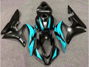 2007-2008 Matt Schwarz & Cyan-Design Honda CBR600RR Motorrad Verkleidungen