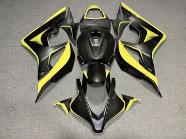2007-2008 Matt Schwarz & Gelb Honda CBR600RR Motorrad Verkleidungen