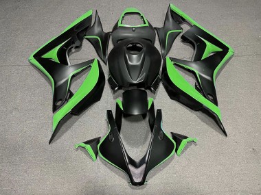 2007-2008 Matt Schwarz & Grün Honda CBR600RR Motorrad Verkleidungen