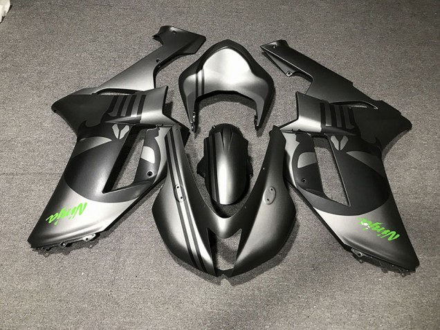 2007-2008 Matt Silber & Totenkopf Kawasaki ZX6R Motorrad Verkleidungen 2007-2008 Matt Silber & Totenkopf Kawasaki ZX6R Motorrad Verkleidungen