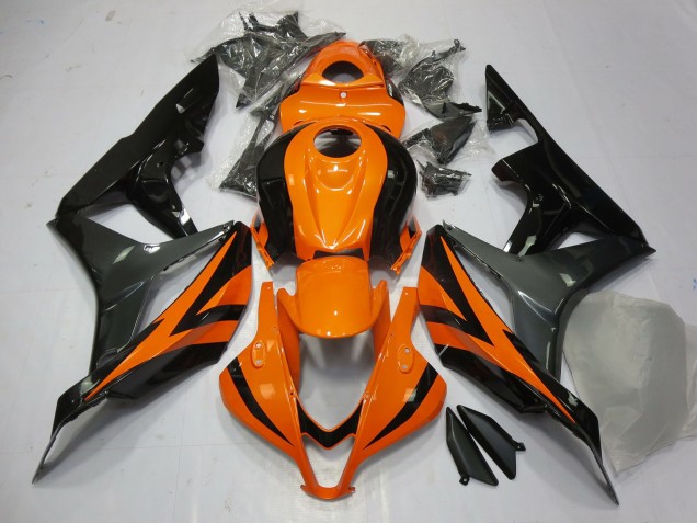 2007-2008 Orange Grau & Schwarz Honda CBR600RR Motorrad Verkleidungen
