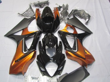 2007-2008 Orange & Schwarz Suzuki GSXR 1000 Motorrad Verkleidungen