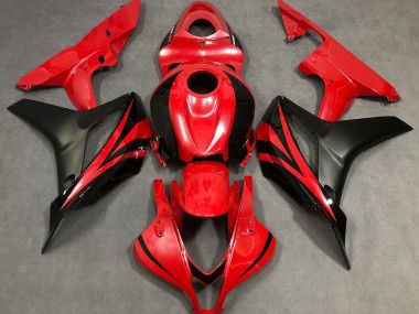 2007-2008 Perlrot & Schwarz Honda CBR600RR Motorrad Verkleidungen