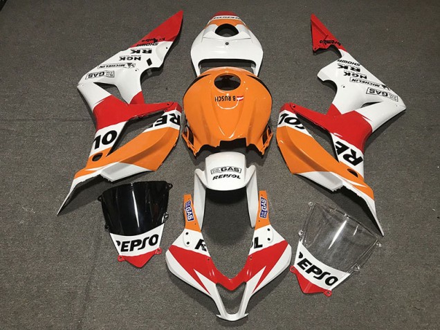 2007-2008 Weiß Repsol Stil Honda CBR600RR Motorrad Verkleidungen 2007-2008 Weiß Repsol Stil Honda CBR600RR Motorrad Verkleidungen