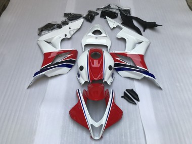 2007-2008 Rot Glänzend & Weiß Honda CBR600RR Motorrad Verkleidungen