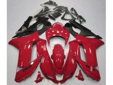 2007-2008 Rot Glänzend Kawasaki ZX6R Motorrad Verkleidungen