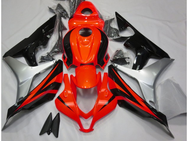 2007-2008 Rot Glänzend Silber & Schwarz Honda CBR600RR Motorrad Verkleidungen