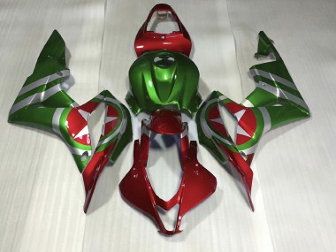2007-2008 Rot & Grün Captain America Honda CBR600RR Motorrad Verkleidungen