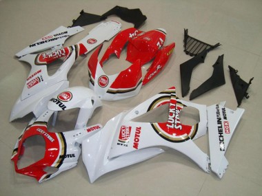 2007-2008 Rot Lucky Strike Suzuki GSXR 1000 Motorrad Verkleidungen