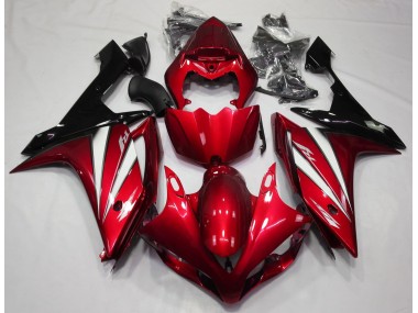 2007-2008 Rot Weiß & Schwarz Yamaha R1 Motorrad Verkleidungen