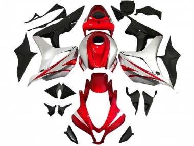 2007-2008 Rot & Silber OEM-Stil Honda CBR600RR Motorrad Verkleidungen