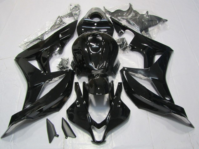 2007-2008 Schwarz Glänzend Honda CBR600RR Motorrad Verkleidungen