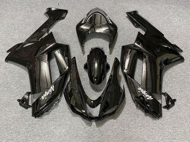 2007-2008 Schwarz Glänzend Kawasaki ZX6R Motorrad Verkleidungen 2007-2008 Schwarz Glänzend Kawasaki ZX6R Motorrad Verkleidungen