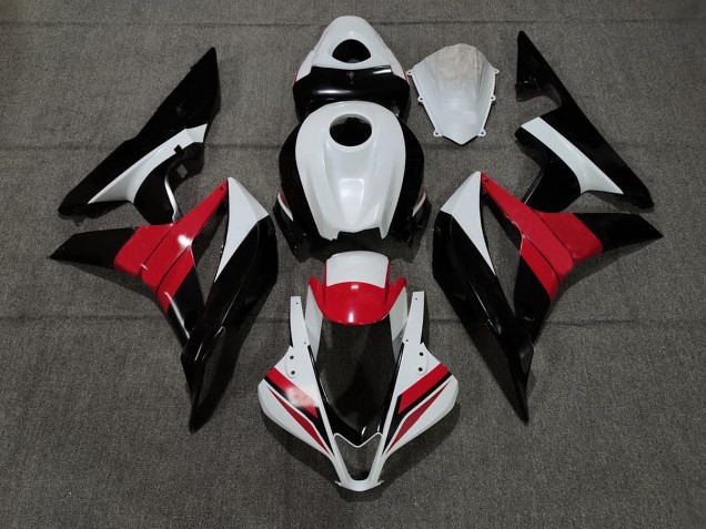 2007-2008 Schwarz Weiß & Rot Honda CBR600RR Motorrad Verkleidungen 2007-2008 Schwarz Weiß & Rot Honda CBR600RR Motorrad Verkleidungen