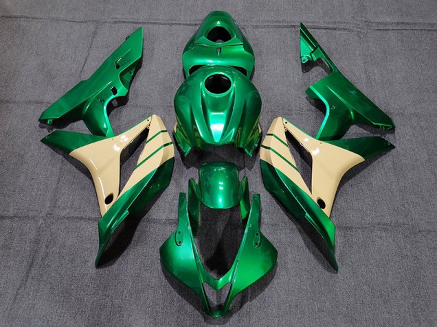 2007-2008 Smaragdgrün & Hellbraun Honda CBR600RR Motorrad Verkleidungen 2007-2008 Smaragdgrün & Hellbraun Honda CBR600RR Motorrad Verkleidungen