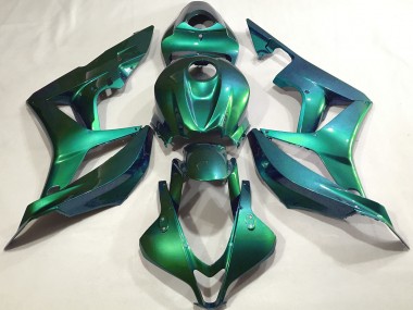 2007-2008 Smaragdgrün Schlicht Honda CBR600RR Motorrad Verkleidungen