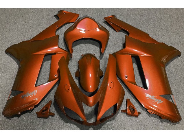 2007-2008 Tigerorange Kawasaki ZX6R Motorrad Verkleidungen 2007-2008 Tigerorange Kawasaki ZX6R Motorrad Verkleidungen