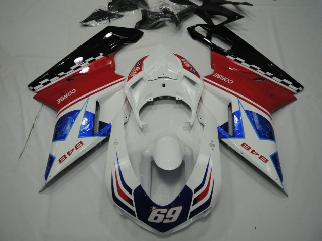2007-2014 Blauer Stern Ducati 848 1098 1198 Motorrad Verkleidungen