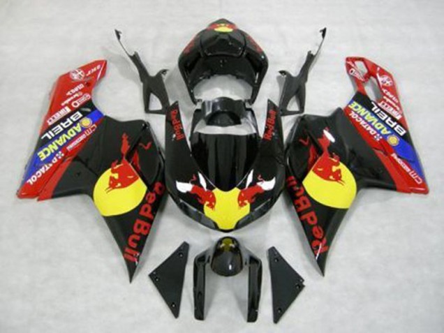 2007-2014 Breil Rot Bull Ducati 848 1098 1198 Motorrad Verkleidungen