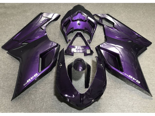 2007-2014 Dunkelviolett Ducati 848 1098 1198 Motorrad Verkleidungen