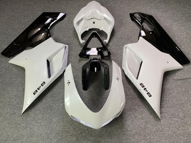 2007-2014 Weiß Perlmutt & Schwarz Ducati 848 1098 1198 Motorrad Verkleidungen