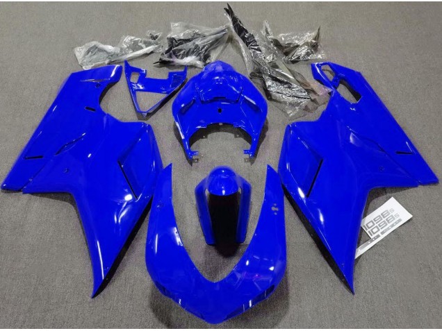 2007-2014 Schlichte Glänzend Blau Ducati 848 1098 1198 Motorrad Verkleidungen