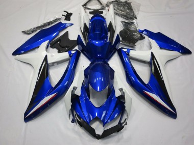 2008-2010 Blau Schwarz & Weiß Suzuki GSXR 600-750 Motorrad Verkleidungen