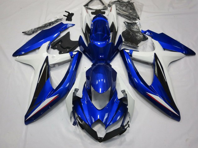 2008-2010 Blau Schwarz & Weiß Suzuki GSXR 600-750 Motorrad Verkleidungen 2008-2010 Blau Schwarz & Weiß Suzuki GSXR 600-750 Motorrad Verkleidungen