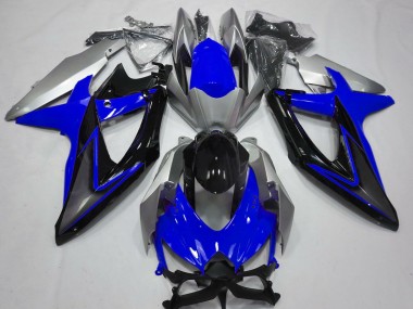 2008-2010 Blau & Silber Suzuki GSXR 600-750 Motorrad Verkleidungen