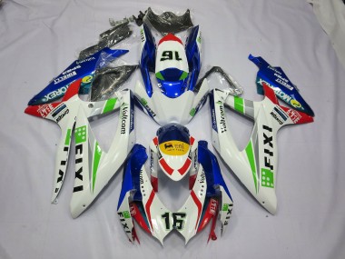 2008-2010 Fixi Blau Suzuki GSXR 600-750 Motorrad Verkleidungen