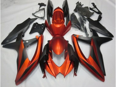 2008-2010 Gebranntes Matt Orange Suzuki GSXR 600-750 Motorrad Verkleidungen