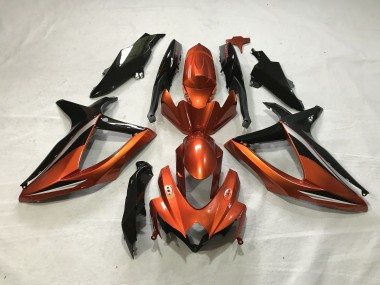 2008-2010 Gebranntes Orange Suzuki GSXR 600-750 Motorrad Verkleidungen