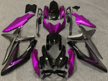 2008-2010 Glanzrosa & Grün R Suzuki GSXR 600-750 Motorrad Verkleidungen