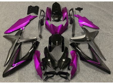 2008-2010 Glanzrosa & Grün R Suzuki GSXR 600-750 Motorrad Verkleidungen