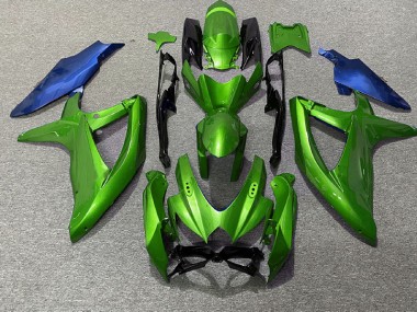 2008-2010 Grün & Blau Suzuki GSXR 600-750 Motorrad Verkleidungen