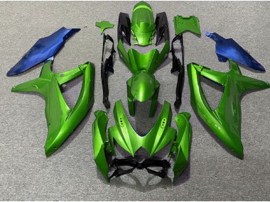 2008-2010 Grün & Blau Suzuki GSXR 600-750 Motorrad Verkleidungen
