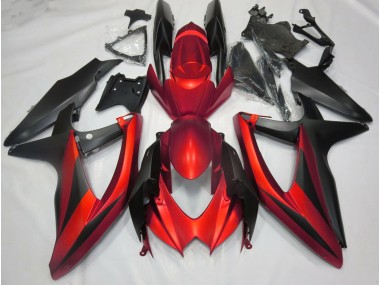 2008-2010 Matt Rot Suzuki GSXR 600-750 Motorrad Verkleidungen