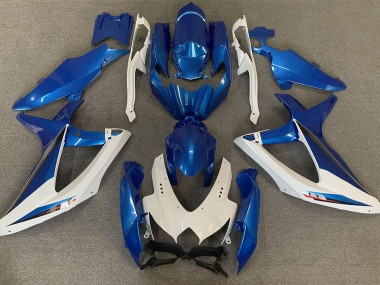 2008-2010 OEM Stil Blau & Weiß Suzuki GSXR 600-750 Motorrad Verkleidungen