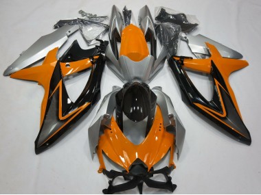 2008-2010 Orange & Silber Suzuki GSXR 600-750 Motorrad Verkleidungen