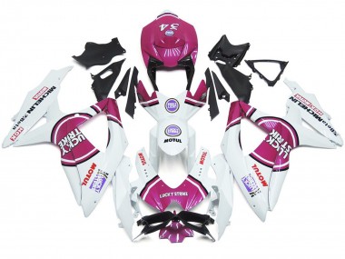 2008-2010 Pink 34 Lucky Strike Suzuki GSXR 600-750 Motorrad Verkleidungen