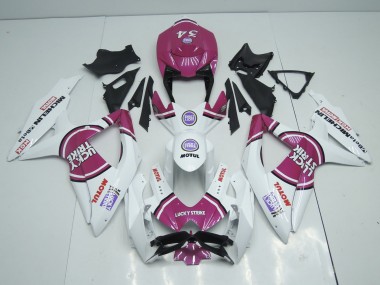 2008-2010 Pink Lucky Strike Suzuki GSXR 600-750 Motorrad Verkleidungen