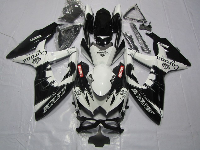 2008-2010 Schwarz Corona Suzuki GSXR 600-750 Motorrad Verkleidungen