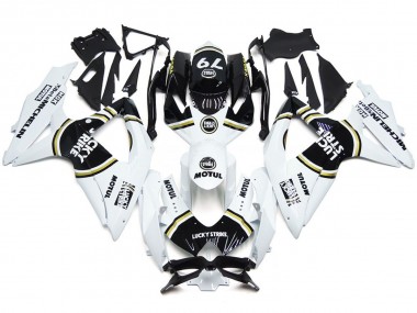 2008-2010 Schwarz Lucky Strike 79 Suzuki GSXR 600-750 Motorrad Verkleidungen